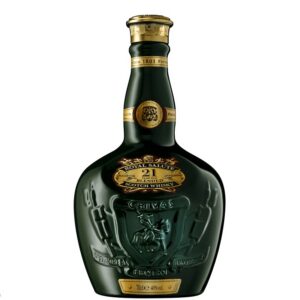 Royal Salute 21 Years Old Blue and bag