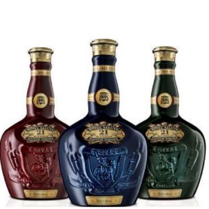 Royal Salute 21 Years Old Brown and bag